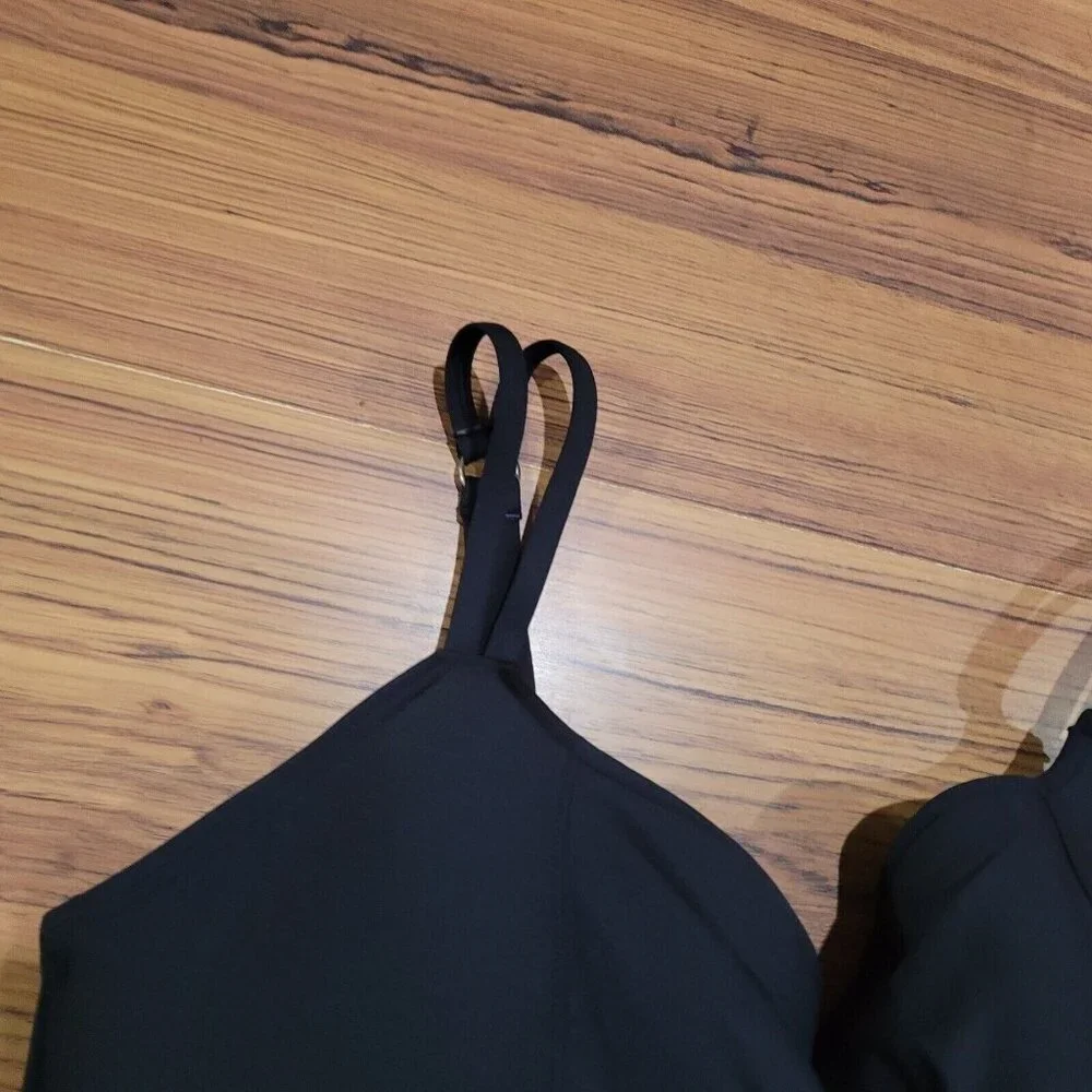 Birdsong Size 38DD‎ Bare Necessities Black Underwire Wrap Tankini Swim Top - Picture 10 of 16